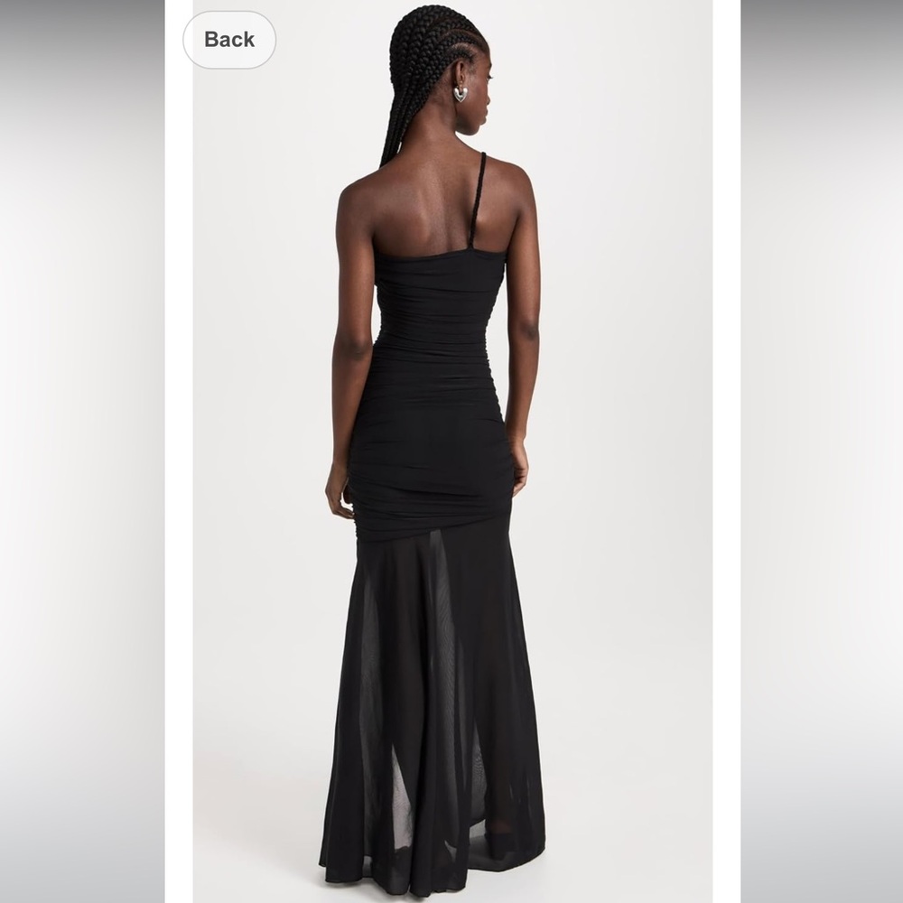 NWT Rococo Sand Adele Black Power Mesh Long Dress - Picture 2 of 8
